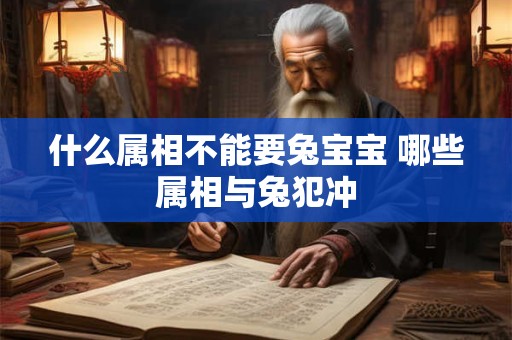 什么属相不能要兔宝宝 哪些属相与兔犯冲