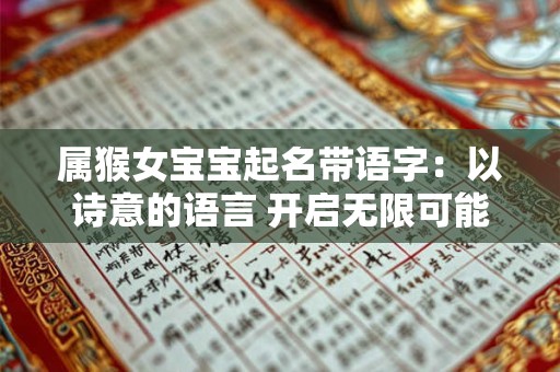 属猴女宝宝起名带语字：以诗意的语言 开启无限可能