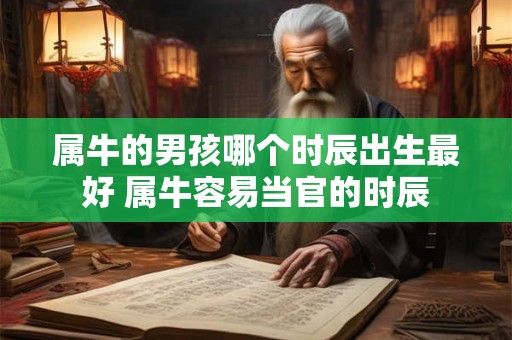 详细阅读:属牛的男孩哪个时辰出生最好 属牛容易当官的时辰 属牛的男孩哪个时辰出生最好 属牛容易当官的时辰