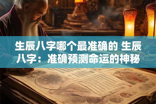 生辰八字哪个最准确的 生辰八字:准确预测命运的神秘密码 生辰八字哪个最准确的 生辰八字:准确预测命运的神秘密码