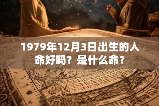 1979年12月3日出生的人命好吗？是什么命？