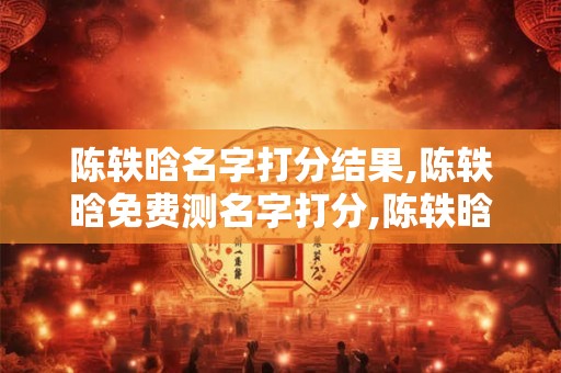 陈轶晗名字打分结果,陈轶晗免费测名字打分,陈轶晗周易免费测名字打分