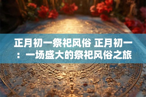 正月初一祭祀风俗 正月初一：一场盛大的祭祀风俗之旅