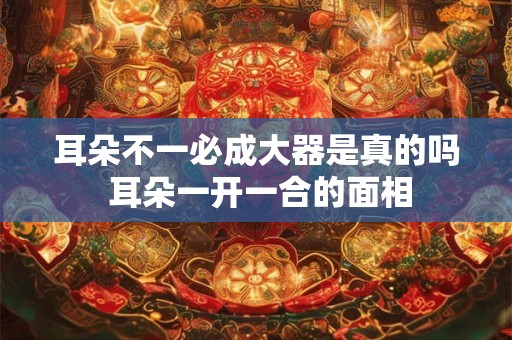 耳朵不一必成大器是真的吗 耳朵一开一合的面相