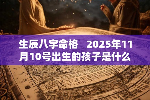 详细阅读:生辰八字命格 2025年11月10号出生的孩子是什么命 生辰八字命格 2025年11月10号出生的孩子是什么命