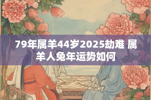 79年属羊44岁2025劫难 属羊人兔年运势如何 79年属羊44岁2025劫难 属羊人兔年运势如何