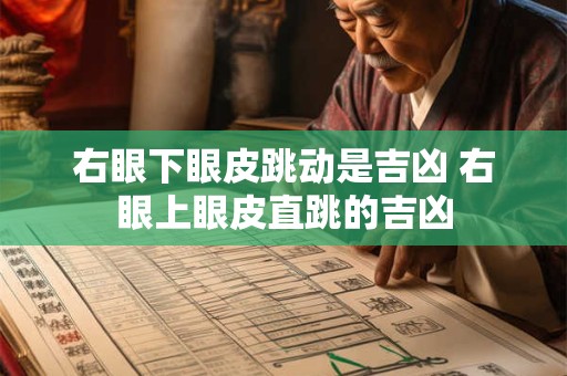 右眼下眼皮跳动是吉凶 右眼上眼皮直跳的吉凶