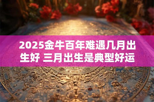 2025金牛百年难遇几月出生好 三月出生是典型好运命格