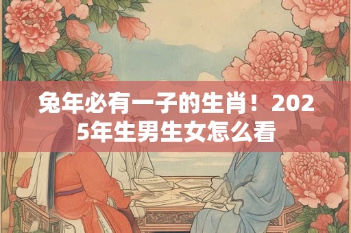 兔年必有一子的生肖！2025年生男生女怎么看