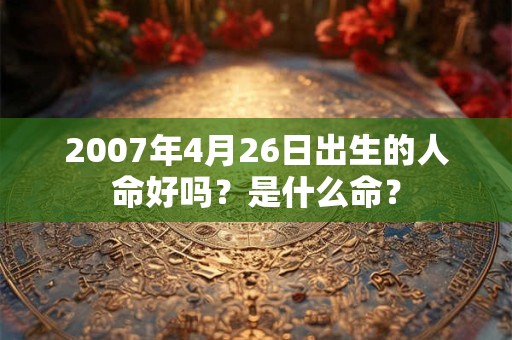 2007年4月26日出生的人命好吗？是什么命？
