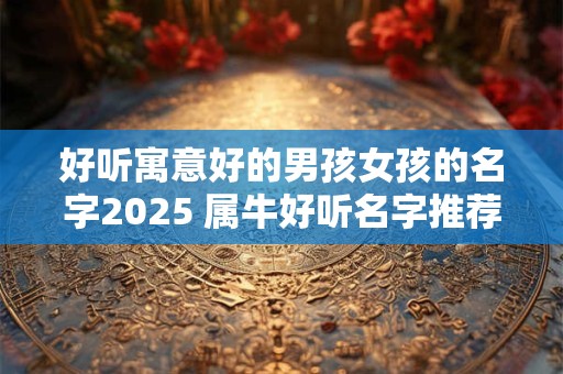 好听寓意好的男孩女孩的名字2025 属牛好听名字推荐