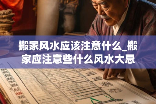 搬家风水应该注意什么_搬家应注意些什么风水大忌