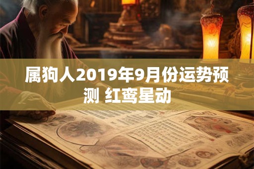 属狗人2019年9月份运势预测 红鸾星动