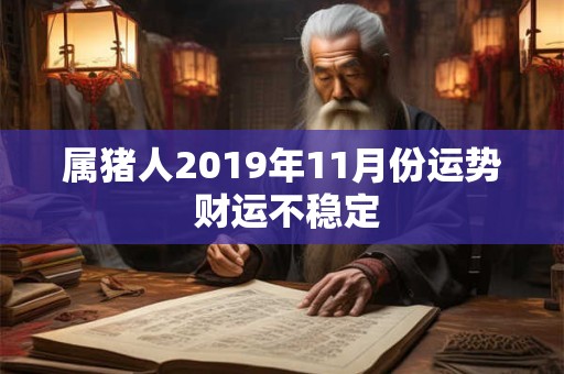 属猪人2019年11月份运势 财运不稳定