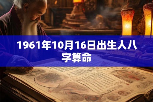 1961年10月16日出生人八字算命