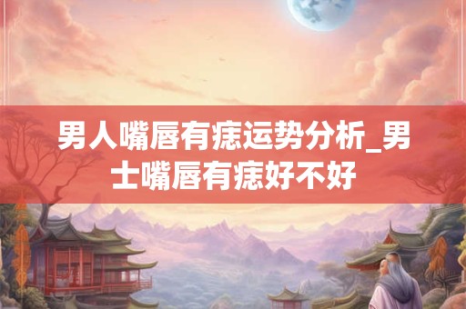 男人嘴唇有痣运势分析_男士嘴唇有痣好不好