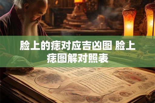 脸上的痣对应吉凶图 脸上痣图解对照表
