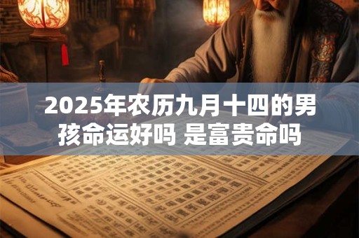 2026年农历九月十四的男孩命运好吗 是富贵命吗