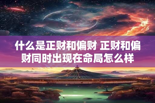 什么是正财和偏财 正财和偏财同时出现在命局怎么样