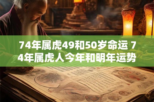 74年属虎49和50岁命运 74年属虎人今年和明年运势
