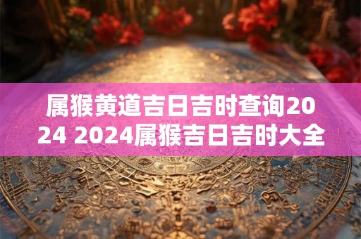 属猴黄道吉日吉时查询2024 2024属猴吉日吉时大全表