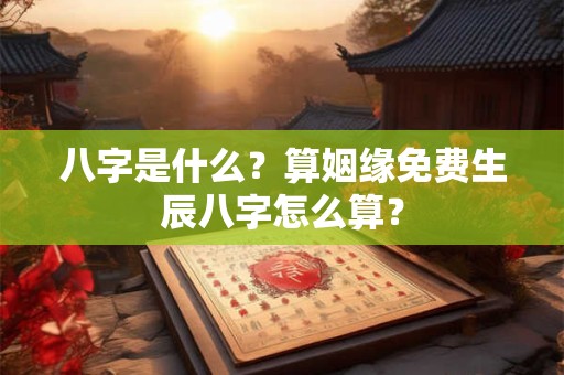 八字是什么？算姻缘免费生辰八字怎么算？