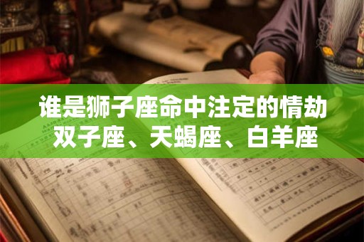 谁是狮子座命中注定的情劫 双子座、天蝎座、白羊座