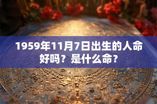 1959年11月7日出生的人命好吗？是什么命？