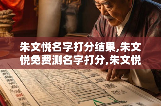 朱文悦名字打分结果,朱文悦免费测名字打分,朱文悦周易免费测名字打分