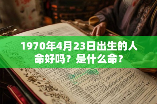 1970年4月23日出生的人命好吗？是什么命？