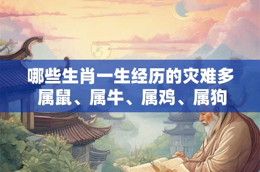 哪些生肖一生经历的灾难多 属鼠、属牛、属鸡、属狗