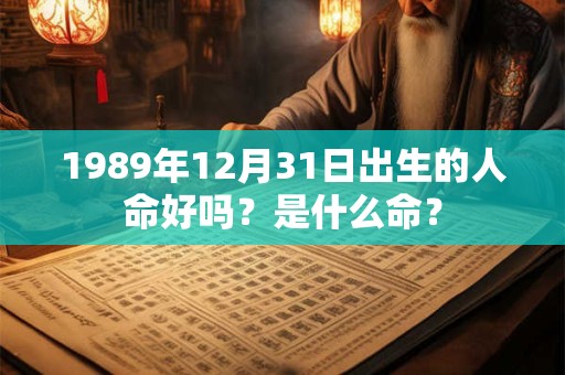 1989年12月31日出生的人命好吗？是什么命？
