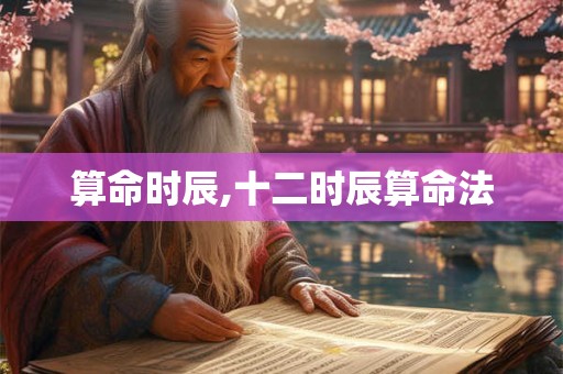 算命时辰,十二时辰算命法