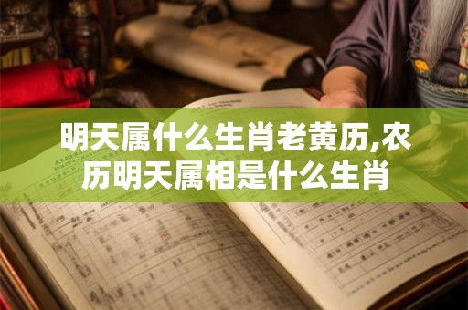 明天属什么生肖老黄历,农历明天属相是什么生肖