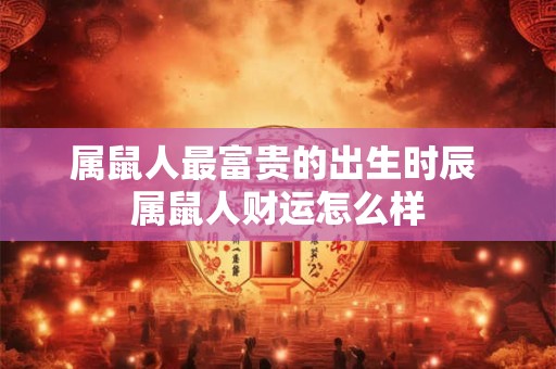 属鼠人最富贵的出生时辰 属鼠人财运怎么样
