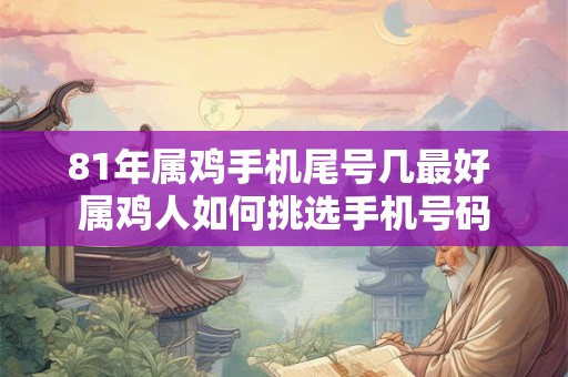 81年属鸡手机尾号几最好 属鸡人如何挑选手机号码