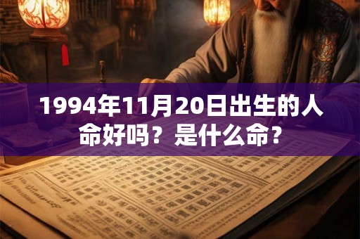 1994年11月20日出生的人命好吗？是什么命？