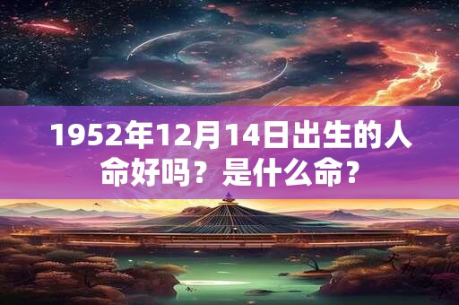 1952年12月14日出生的人命好吗？是什么命？