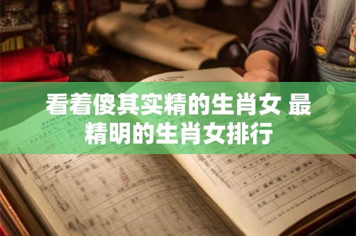 看着傻其实精的生肖女 最精明的生肖女排行