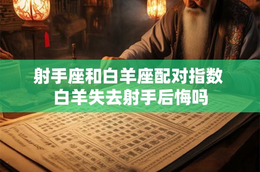 射手座和白羊座配对指数 白羊失去射手后悔吗
