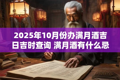 2025年10月份办满月酒吉日吉时查询 满月酒有什么忌讳