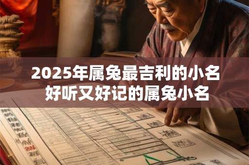 2025年属兔最吉利的小名 好听又好记的属兔小名