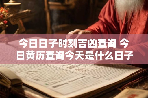 今日日子时刻吉凶查询 今日黄历查询今天是什么日子