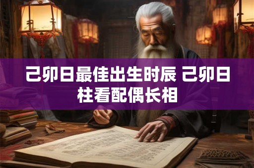 己卯日最佳出生时辰 己卯日柱看配偶长相