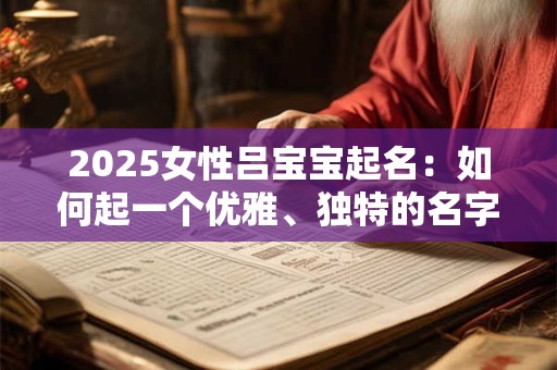 2025女性吕宝宝起名：如何起一个优雅、独特的名字