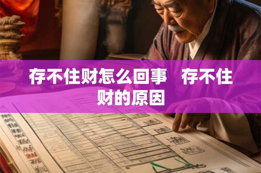 存不住财怎么回事   存不住财的原因