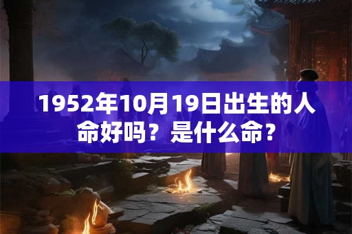 1952年10月19日出生的人命好吗？是什么命？
