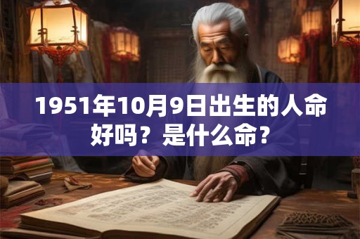 1951年10月9日出生的人命好吗？是什么命？