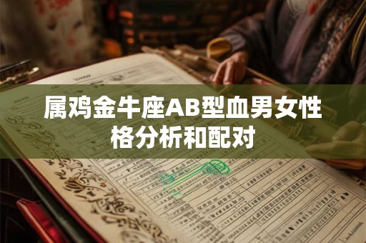 属鸡金牛座AB型血男女性格分析和配对