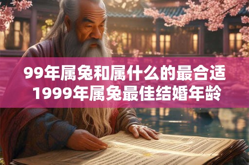 99年属兔和属什么的最合适 1999年属兔最佳结婚年龄是多少